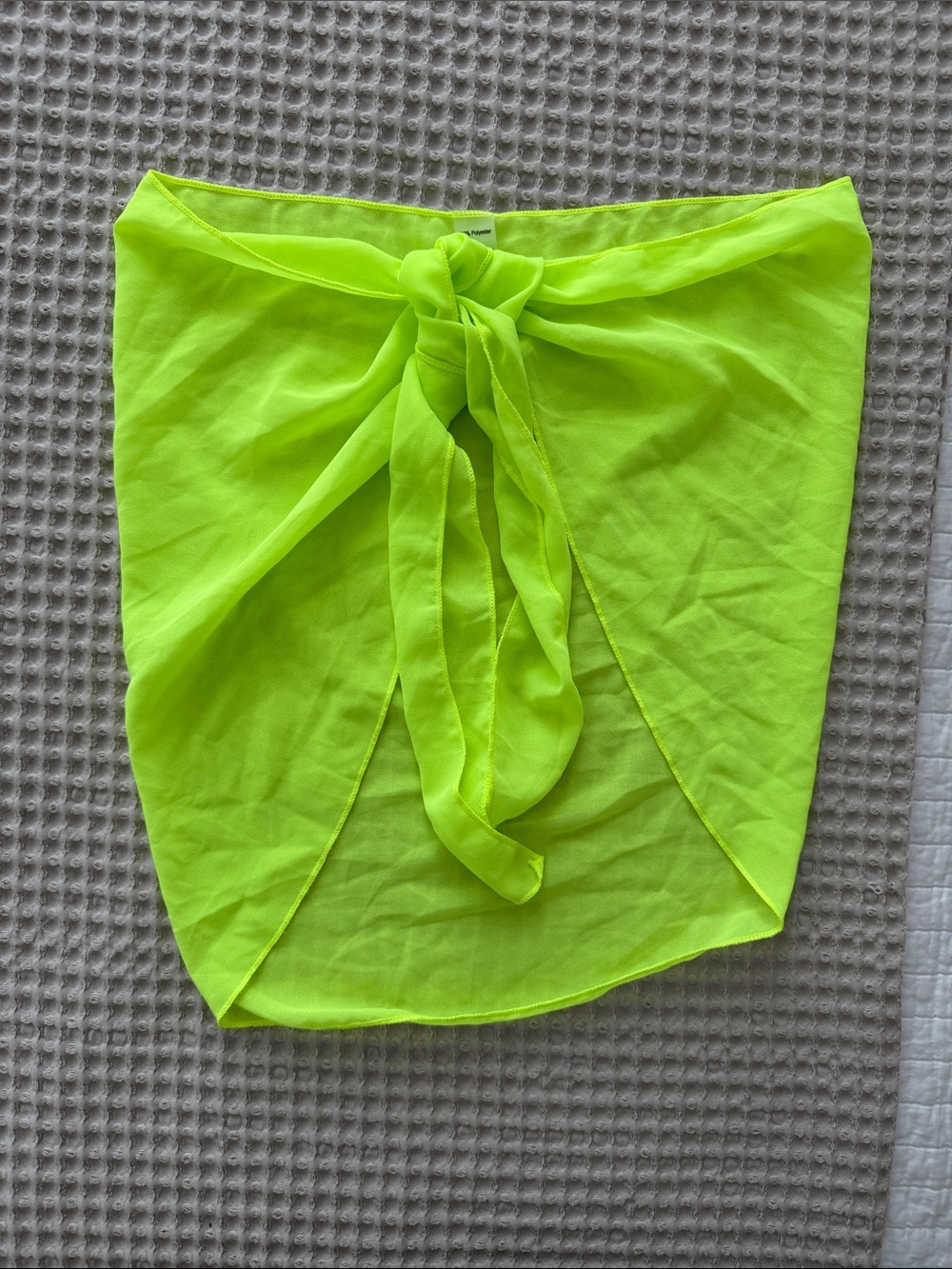 Neon Lime Tie-Front Women's Skirt